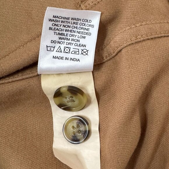 Quince Men's Organic Comfort Stretch Chore Jacket Tobacco Brown Shacket Twill M - Picture 9 of 9